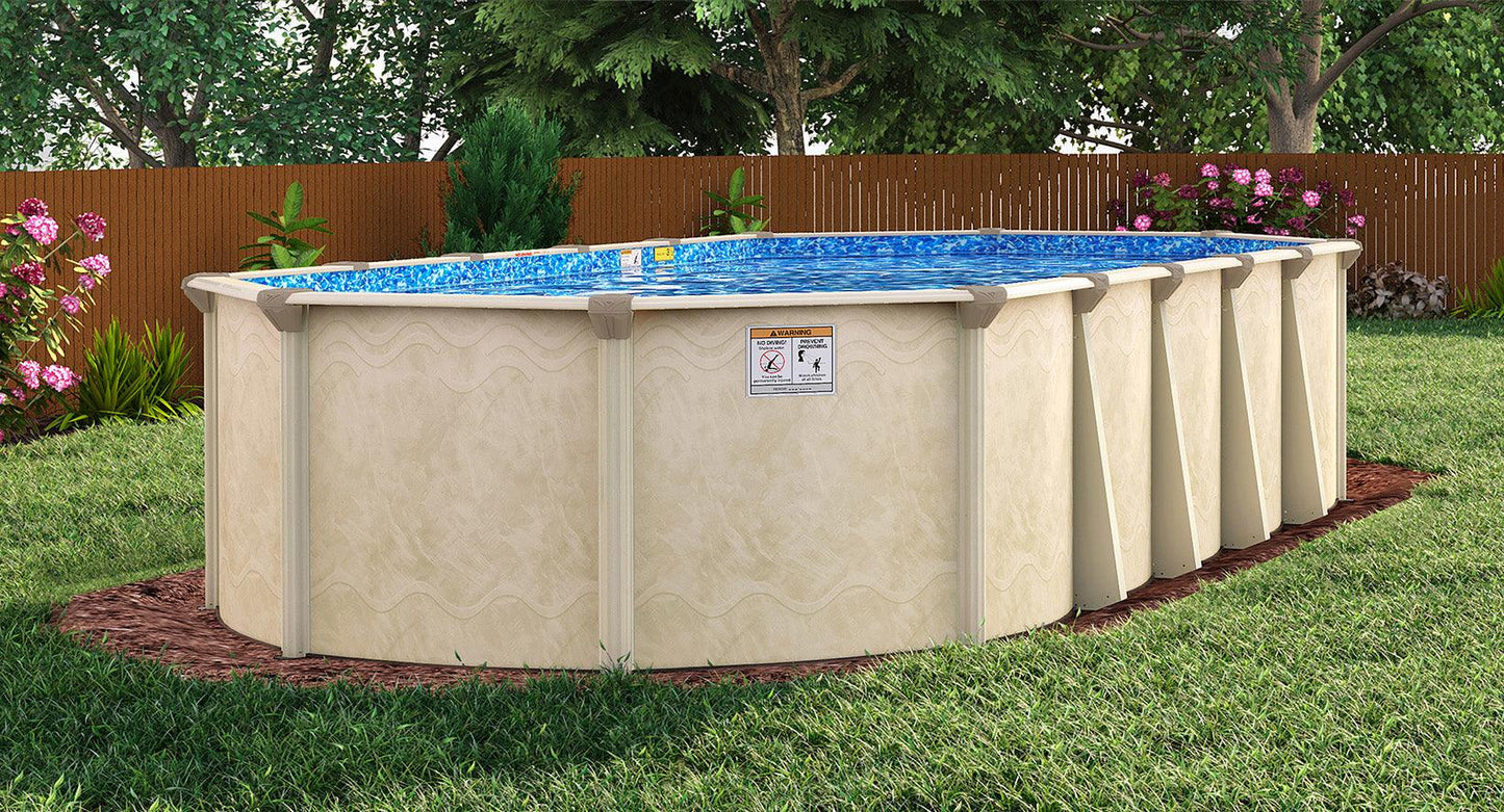 12' x 20' Coral Sea 7" Steel Frame Oval Pool & Bundle | 52" or 54"