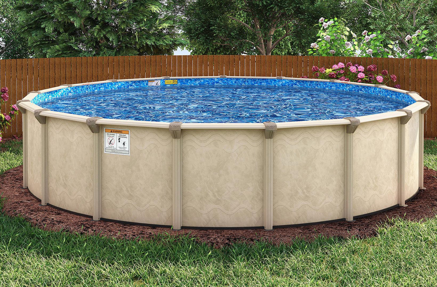 Above Ground Pool - Coral Sea Round Pool & Bundle - 21'x52" or 54" - 7" Steel Frame