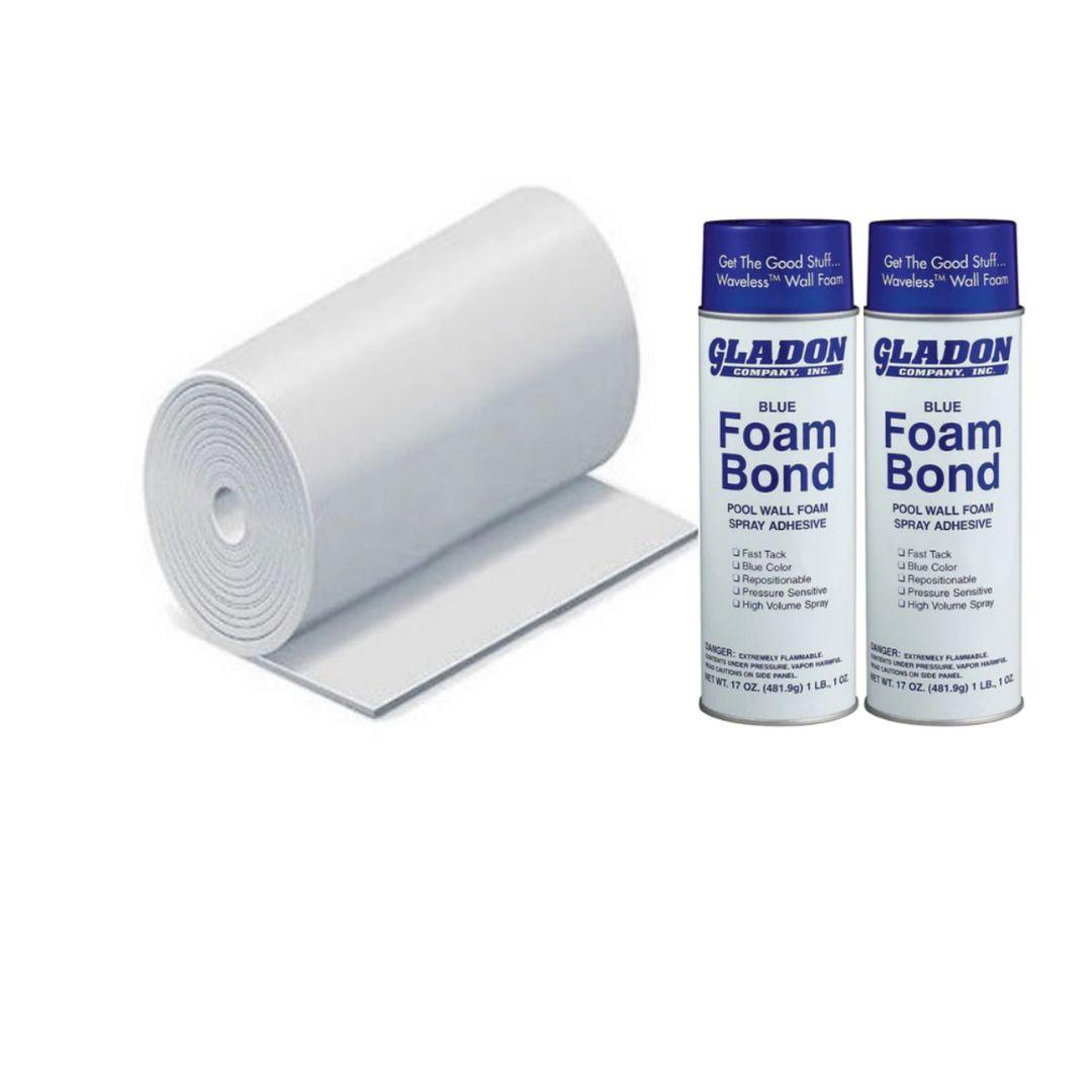 Pool Wall Padding - 1 Roll/2 Cans Adhesive/Tape