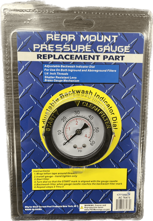 Dial Pressure Gauge - Rear Mount