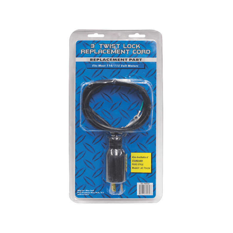 3 ft. Twist Lock 110 vt Power Cord