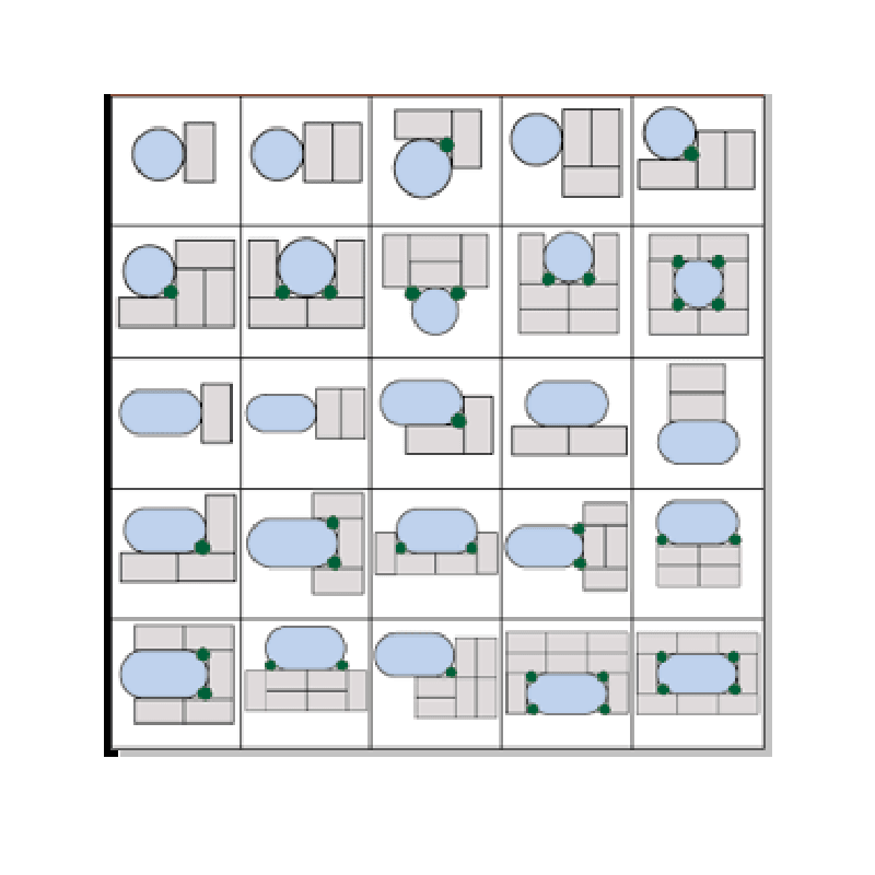 Configurations drawing of connect a deck modules