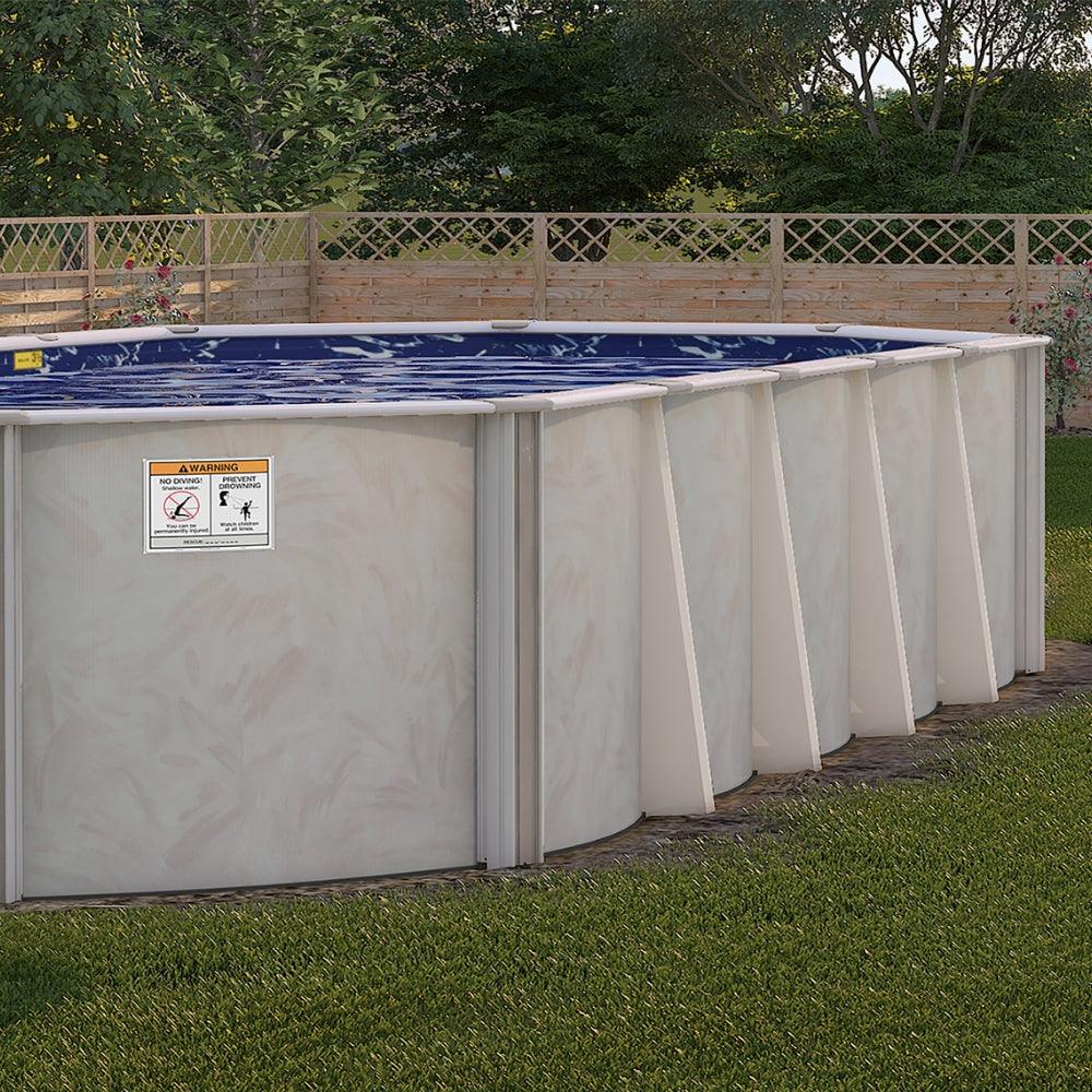 18' x 36' x 54" Oval Whispering Wind III Semi In-Ground Pool with In-Step & Bundle