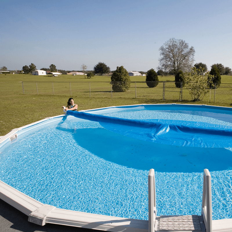 33ft Round Heavy Duty Blue Bubble Solar Cover – Pool Nation USA