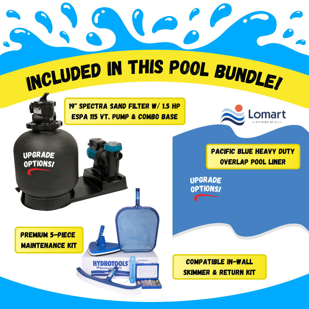 Oval Pool – Coastal Steel Frame Bundle - 8'x12'x52"
