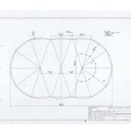 12' x 20' x 52" Steel 7" Frame Semi Inground Oval Pool
