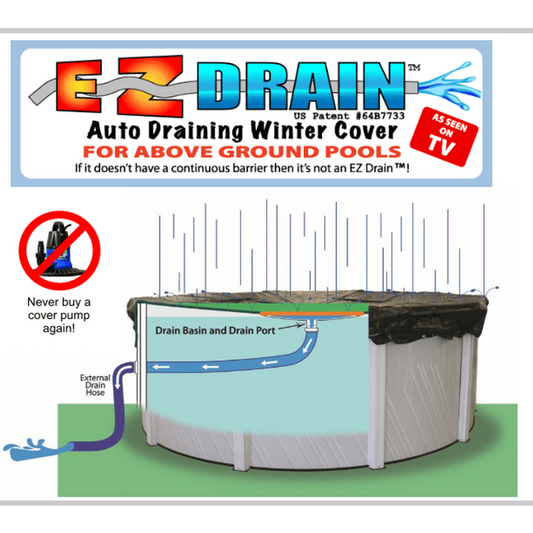 21ft x 41ft Oval EZ-Drain Above Ground Winter Cover