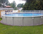 White 24″ PVC Above-Ground Pool Fencing for 12ft Round Pools