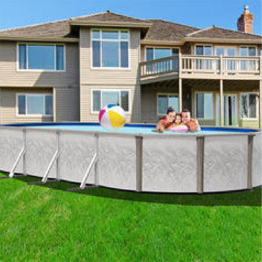 Above Ground Pool - 15' x 30' x 52" Freedom Resin Frame Salt Oval Pool w/Standard Size In-Wall Skimmer