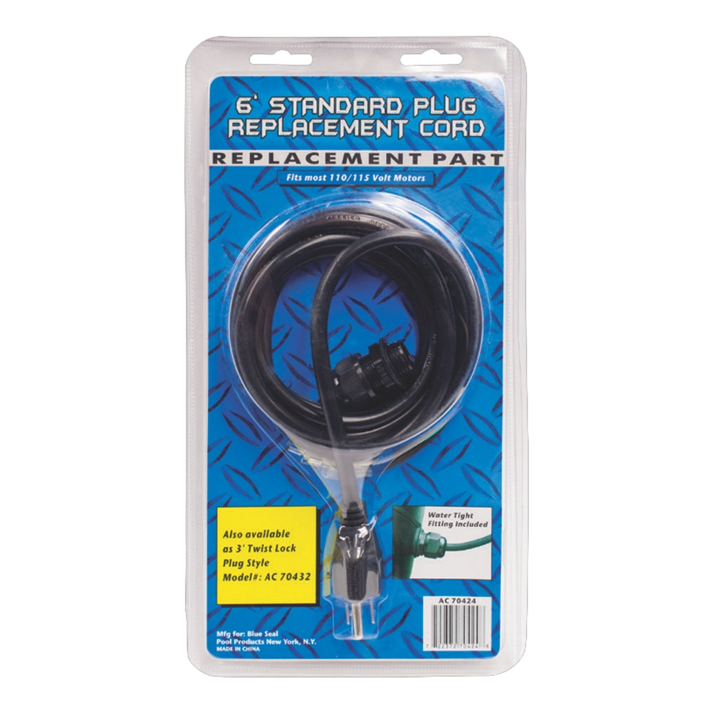 6 ft. Standard Plug Replacement 110 vt Power Cord