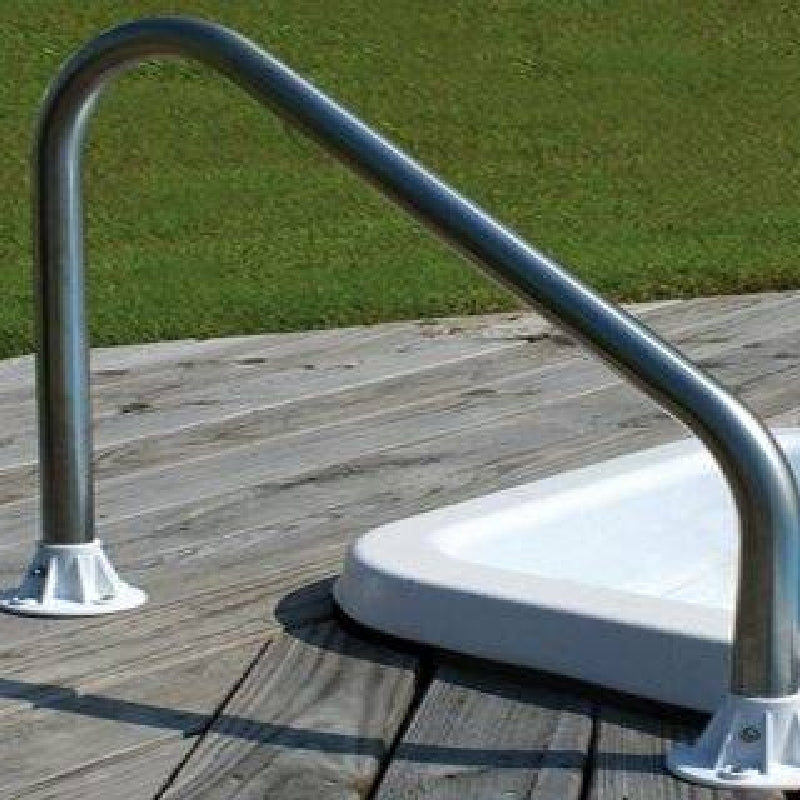 Set of Two Stainless Steel Handrails with Flanges