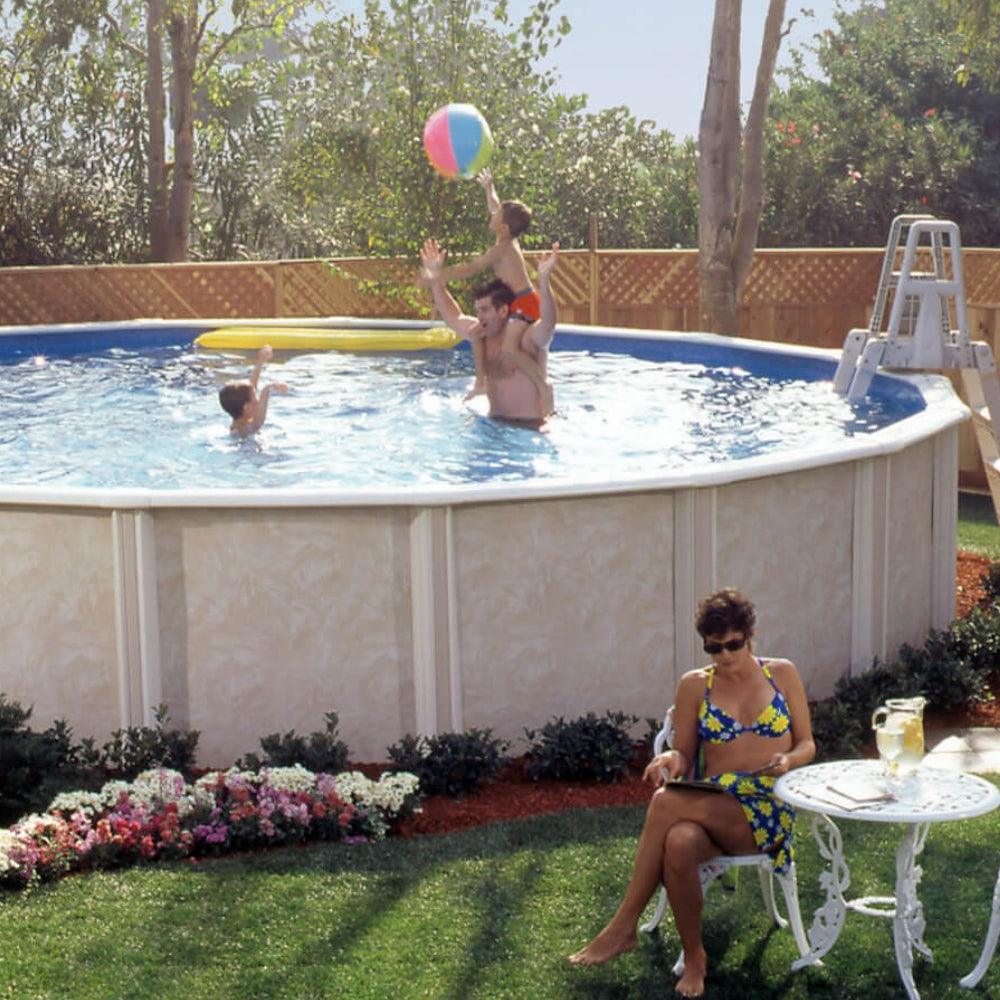 8' x 52" Whispering Wind III Semi InGround Pool & Bundle Pool Nation USA