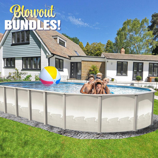 15' x 26' x 54" Oval RTR Resin Hybrid Pool Blowout Bundle