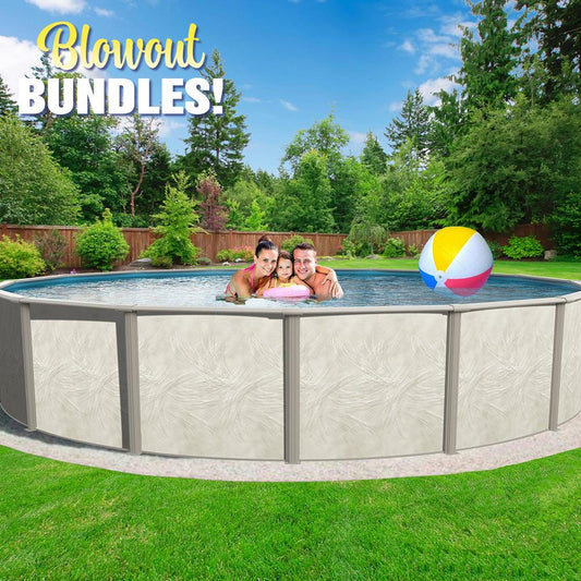 21 Ft Above Ground Pool - Blowout Bundle, Resin Frame